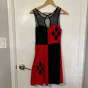 Harley Quinn dress with mesh top
